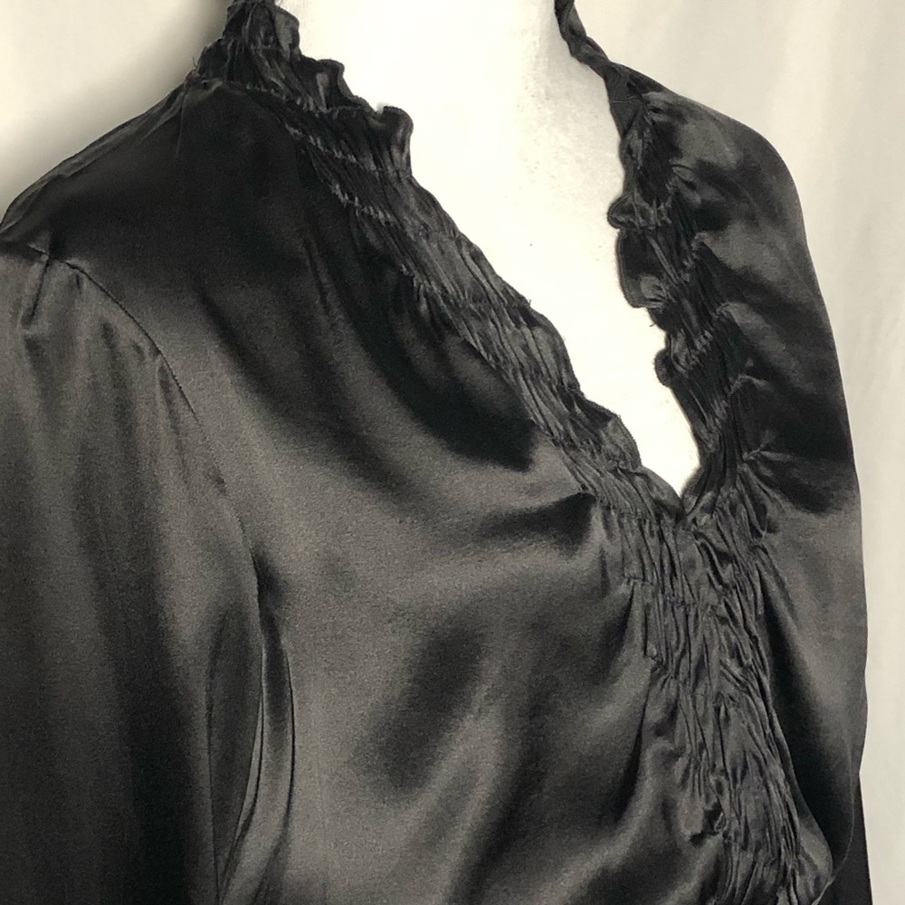 View Silk Ruffled Top - Picture 8 of 11